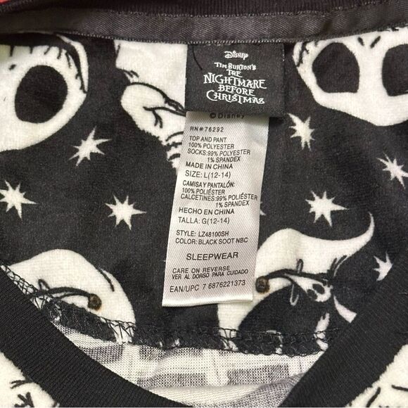 Disney The Nightmare Before Christmas Jack Skeleton & Sally Sleepwear set L - Picture 3 of 7